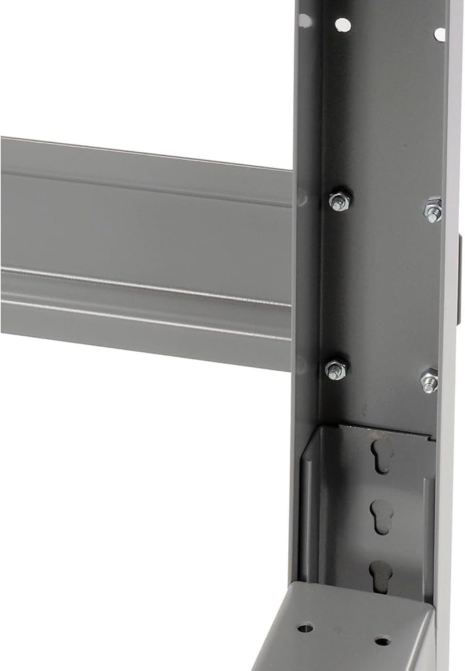 Global Industrial Mobile Adjustable Height Workbench, Shop Square Edge, 72" W x 36" D, Gray