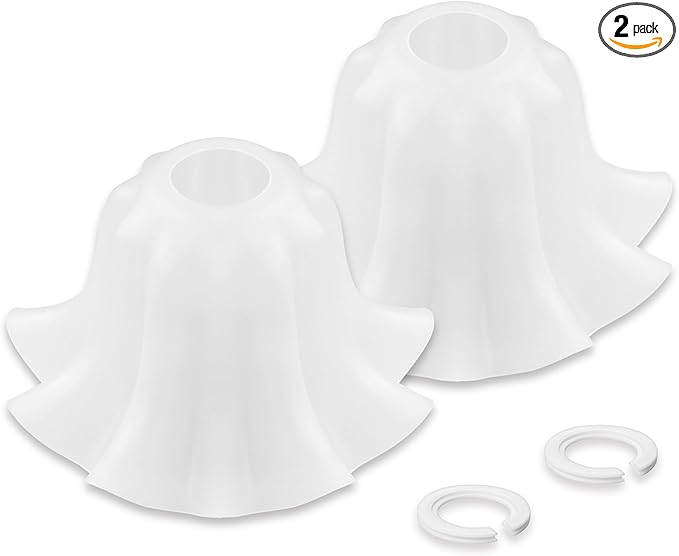 Plastic Lampshades Set of 2, Flower Lampshades 3.7" Top x 7.7" Bottom x 4.5" High, Seaside village Table lamp, Floor Lamps, Pendant Light, Wall Light Replacement Lampshade