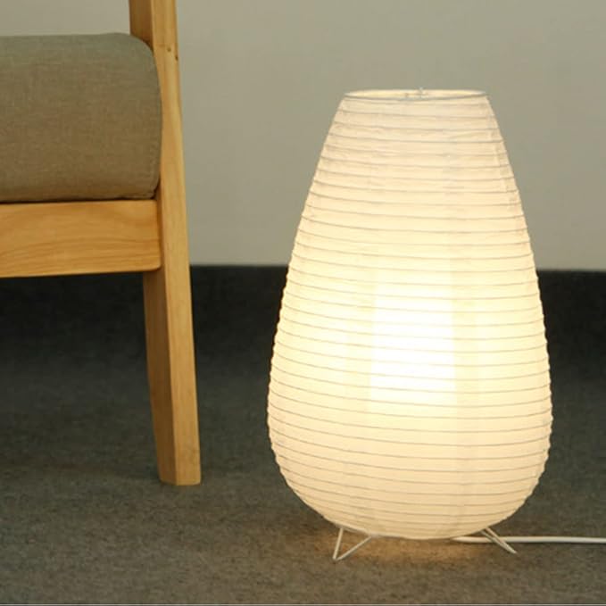 YY YEARCHY Table Lamp Paper Lamp Able Lamp Standing Lamps with Rice Paper Shade for Bedroom Livingroom(Long Type)
