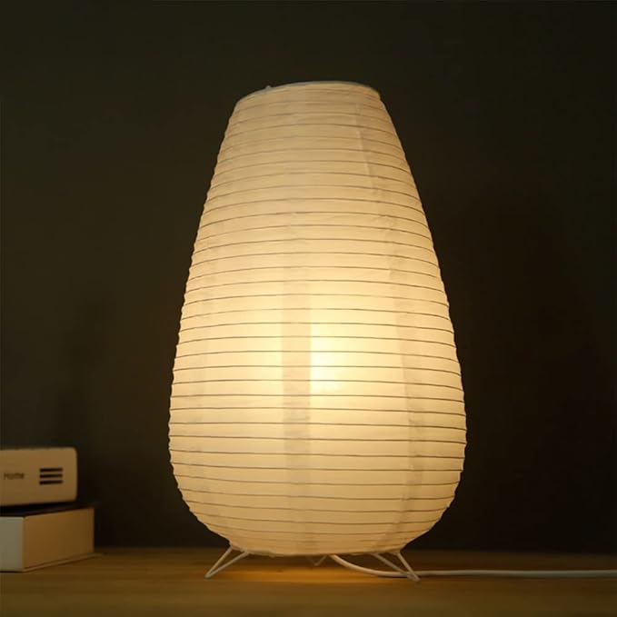 YY YEARCHY Table Lamp Paper Lamp Able Lamp Standing Lamps with Rice Paper Shade for Bedroom Livingroom(Long Type)