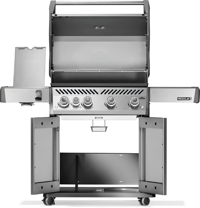 Napoleon Rogue PRO 525 Natural Gas Grill with Infrared Side Burner, Stainless Steel, Durable 5-Burner Gas Grill