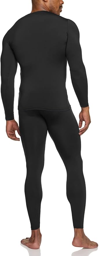 TSLA Men's Thermal Underwear Set, Microfiber Soft Fleece Lined Long Johns, Winter Warm Base Layer Top & Bottom