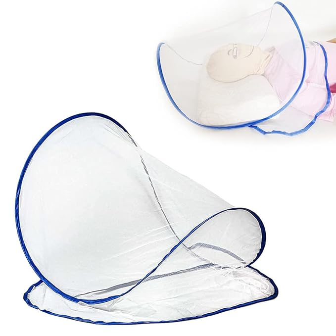 Mini Foldable Net for Head Ultralight Up Net Tent for Bedding Camping Travel Patio, Sleeping Bag Net Head Mini Folding Net 48g (S)