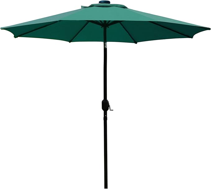 Sunnyglade 9' Patio Umbrella Outdoor Table Umbrella with 8 Sturdy Ribs (Dark Green)
