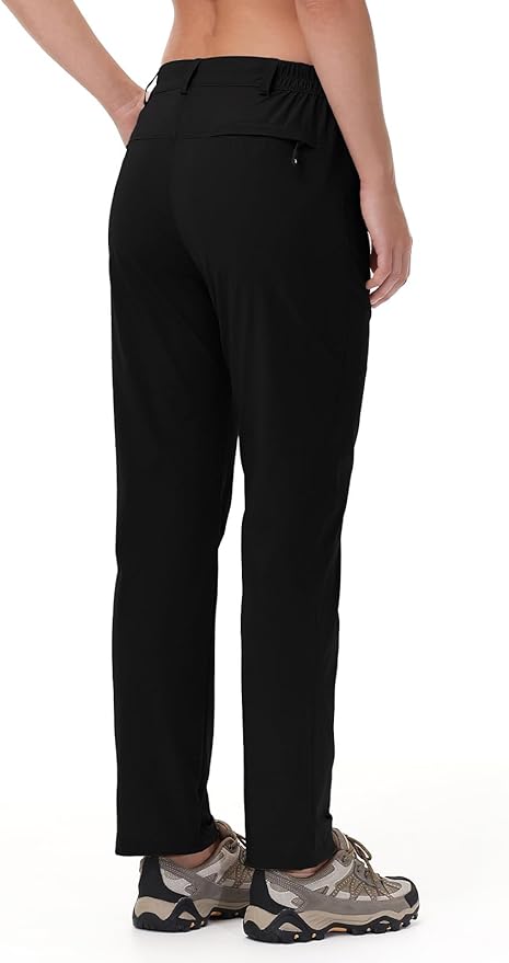 TBMPOY Women's Lightweight Hiking Pants Water Resistant Quick Dry Travel Work Outdoor Fishing Pants Zipper Pockets