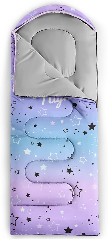 QOOMO Camping Sleeping Bags,3 Season Warm & Cool Weather,Lightweight,Waterproof Sleeping Bags for Adults & Kids,Traveling,and Outdoors,Camping Gear Equipment