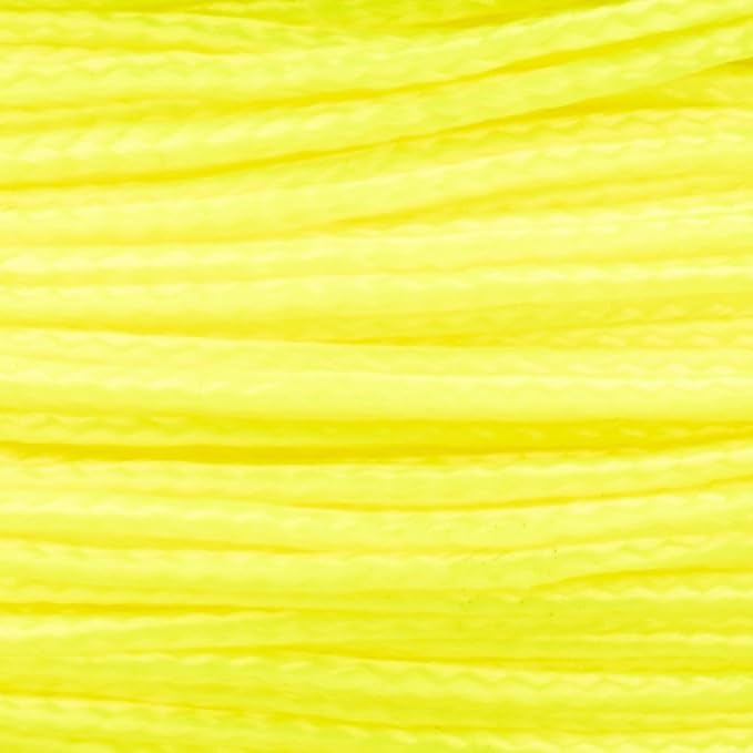 Paracord Planet Micro Paracord – Thin Braided Cord for Crafting, Fishing, and DIY Projects in 125 ft Spools – Neon Yellow