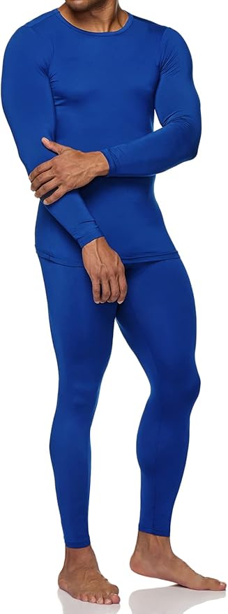 TSLA Men's Thermal Underwear Set, Microfiber Soft Fleece Lined Long Johns, Winter Warm Base Layer Top & Bottom