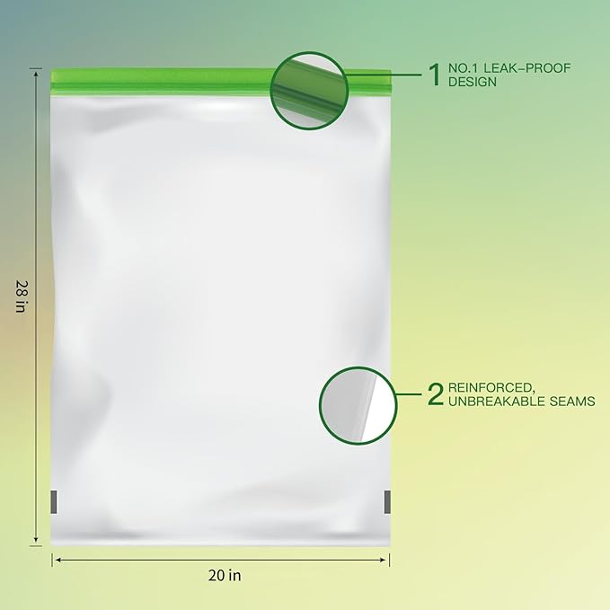 Odor Proof Storage Bags-28x20 Inch, Reusable Double-Tracked Zip Closure Barrier Storage Bags Lock in Odors Keep Contents Fresh and Waterproof, Large No-Odor Bear Bag fit Camping(4 Pack)