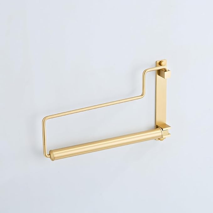 NEWRAIN Clothes Drying Rack, Laundry Racks for Drying Clothes, Wall Mounted Swing Arm Clothes Hanger for Laundry Room, Garage, Indoor & Outdoor Use,Brushed Gold