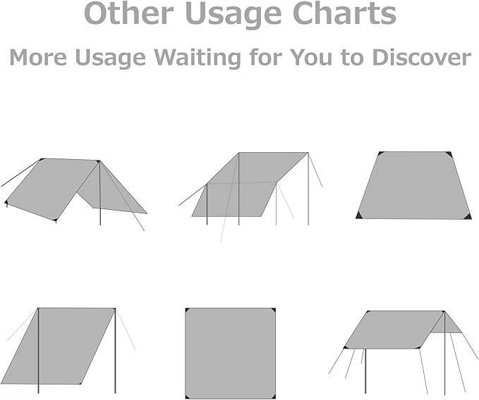 Azarxis Waterproof Camping Tent Tarp Hammock Rain Fly Footprint Ground Cloth Shelter Sunshade Beach Picnic Blanket Mat for Outdoor Camping Park Lawn