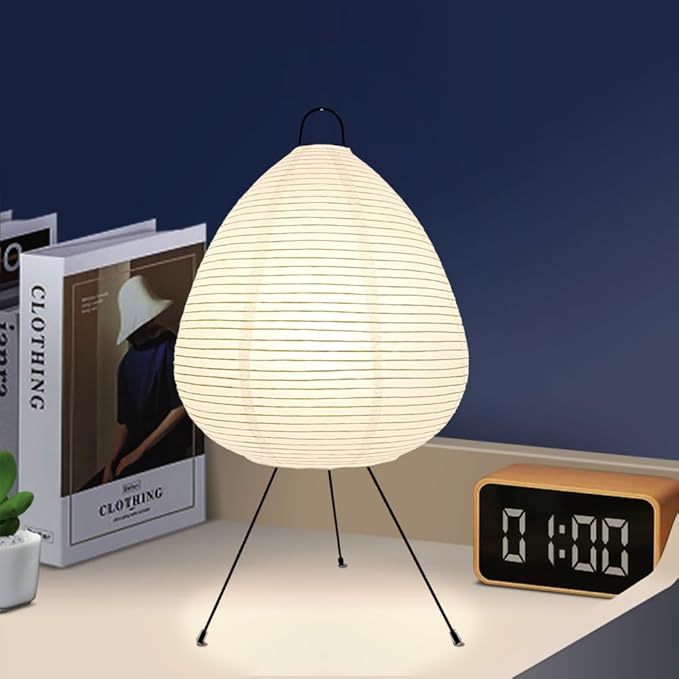 YY YEARCHY White Paper Lanterns Lamp Table Lamp Japanese Lantern Lamps for Bedroom Livingroom(Lamp Shape)