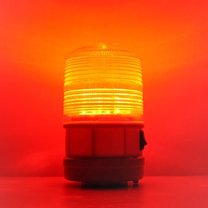 Led Strobe Lights Magnetic Battery Amber Flashing Beacon Light with No Sound Emergency Lights for Vehicles Trucks Car Forklift LTD-5088