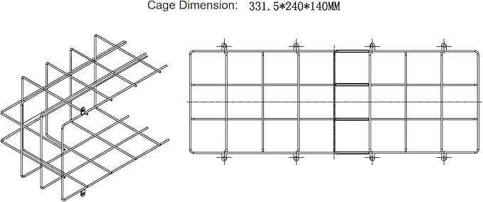 TANLUX Exit Sign Combo with Steel Cage, Square Light Head, Wall Mounted Emergency Exit Light with Protective Wire Guard, Red Exit Sign with Emergency Lights