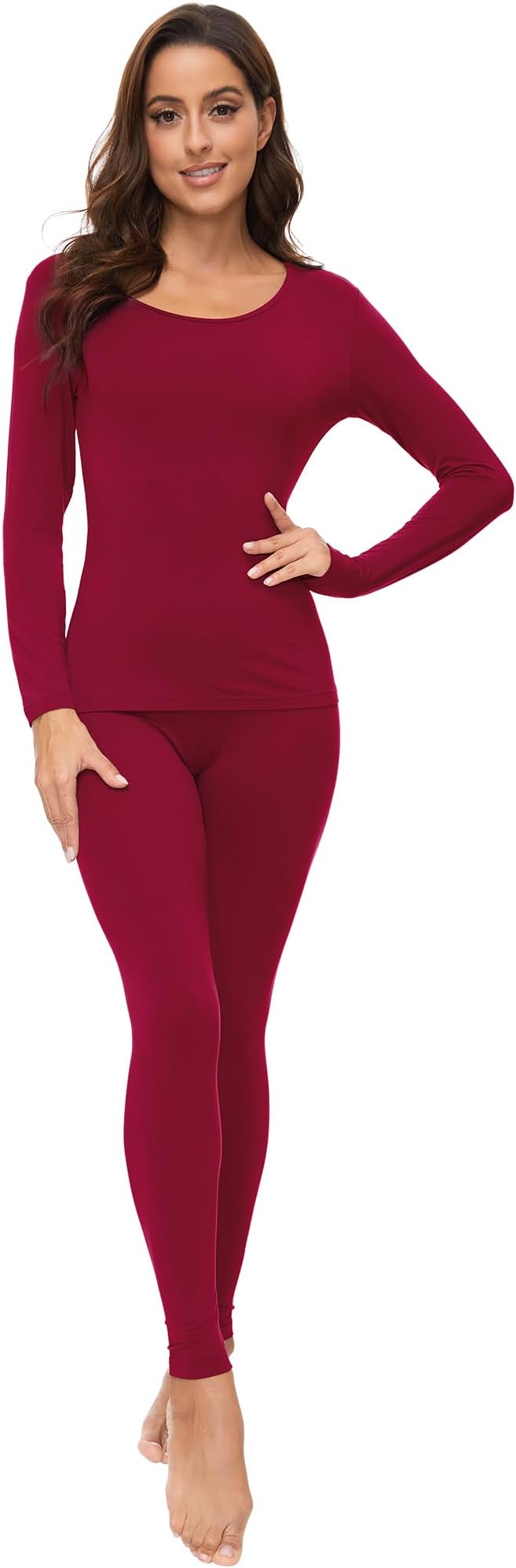 WiWi Soft Viscose from Bamboo Underwear for Women Thermal Long Johns Sets Super Warm Base Layer Top Pants Pajamas Set S-3X