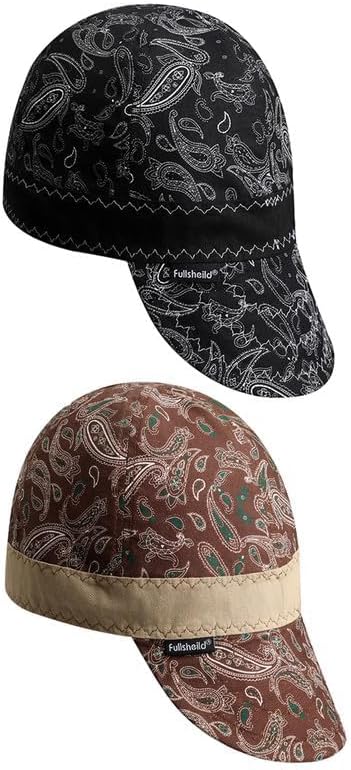 Fullsheild Reversible Welding Cap, Lightweight Cotton Comforts for Safety and Protection, FR 6 Pannel Printed Caps