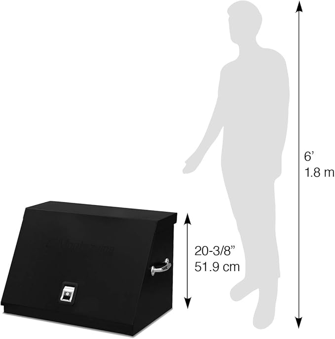 Montezuma – LA400B – 30-Inch Portable TRIANGLE Toolbox – Multi-Tier Design – 16-Gauge Construction – SAE and Metric Tool Chest – Weather-Resistant Toolbox – Lock and Latching System