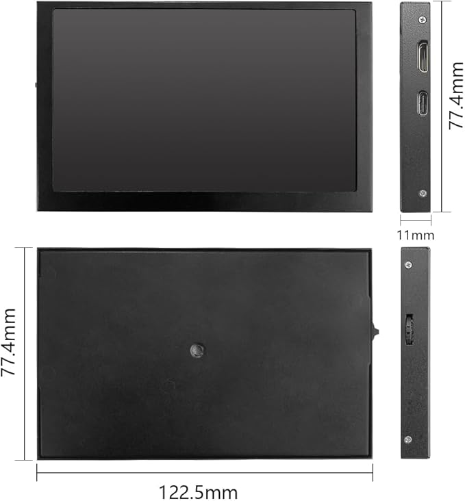 5inch WSVGA 1024 * 600 High Pixel Display 100% SRGB Without Touch Panel HDMI-Compatible Module for Raspberry pi 3/3B/3B+/4/4B Orange pi Banana pi MINI PC
