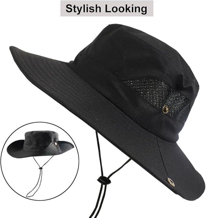 CAMOLAND Sun Hat with Removable Mesh Head Net Safari Hat Outdoor UV Protection