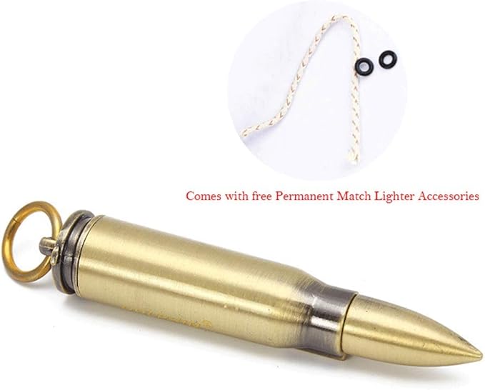 Permanent Match Metal Matchstick Flint Fire Starter, Keychain Lighting Sticks Reusable Immortal Lighter for Camping Hiking Emergency Survival Gear