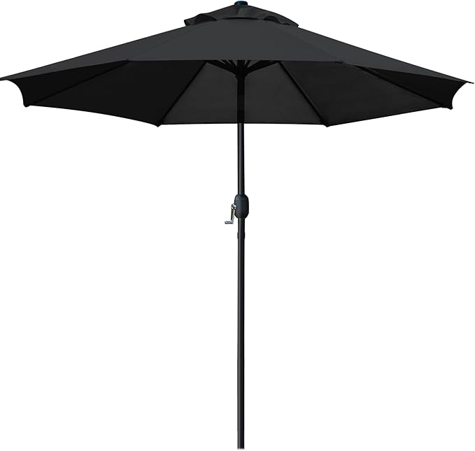 Sunnyglade 9' Patio Umbrella Outdoor Table Umbrella with 8 Sturdy Ribs