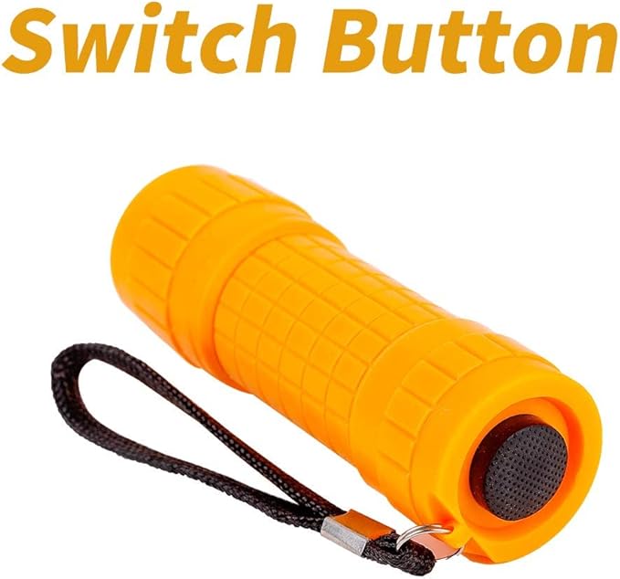 Small Mini Flashlights Pack of 6,Assorted Colors,New Type Cob Light,with 18 AAA Battery (6 Pack)