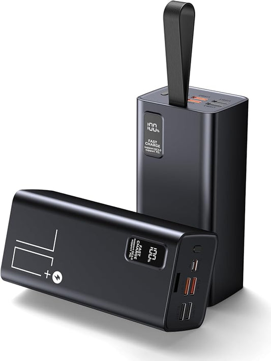 Portable Charger 70000mAh Power Bank High Capacity, 30W PD & QC 3.0 Fast Charging, 5 Output 2 Input USB-C Battery Pack with LED Display for Phone Tablet Camera & Camping Outdoor Travel Party