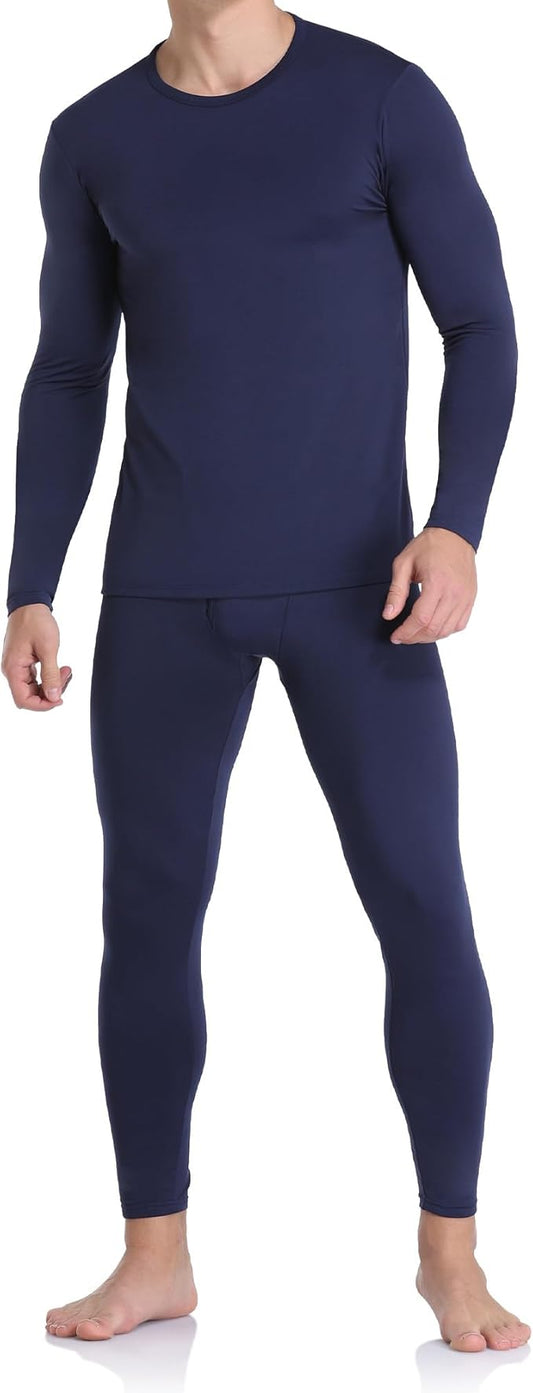 WEERTI Thermal Underwear for Men Long Johns with Fleece Lined, Base Layer Men Cold Weather Top Bottom
