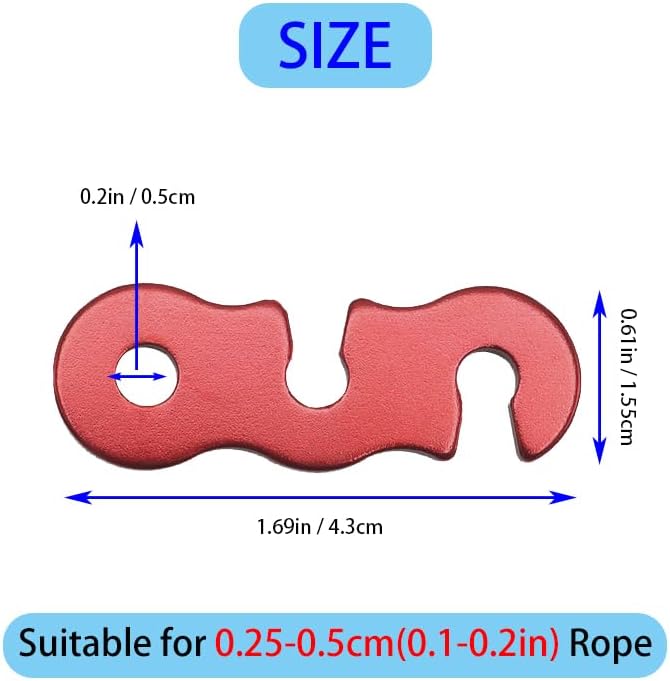 Guyline Tensioner Aluminum Alloy Paracord Rope Tightener, Camping Rope String Tightener of Outdoor Tent Camping Hiking Backpacking Activity Accessories 27pcs