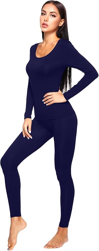 WiWi Soft Viscose from Bamboo Underwear for Women Thermal Long Johns Sets Super Warm Base Layer Top Pants Pajamas Set S-3X