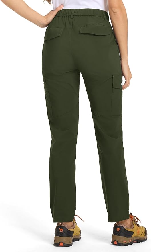 TBMPOY Women's Hiking Cargo Pants Lightweight Water Resistant Quick Dry Fishing Camping Travel Work Pant with 6 Pockets