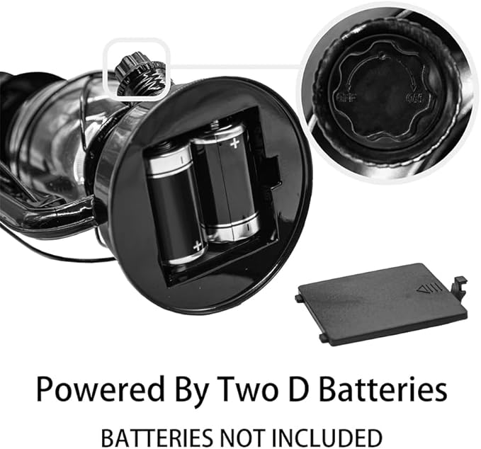 YAKii LED Vintage Lantern Metal Hanging Hurricane 12 LED Dimmer Switch Warm White Battery Operated Power Outage Indoor Camping Lighting Outdoor Brooklyn Decoration(Black)