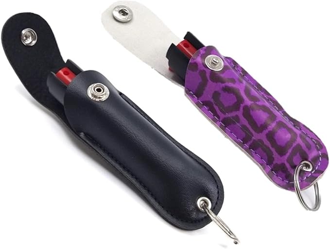 POLICE MAGNUM Mini Pepper Spray Self Defense- Max Heat Strength OC Spray- 2 Pack 1/2 Ounce Holster Keychains
