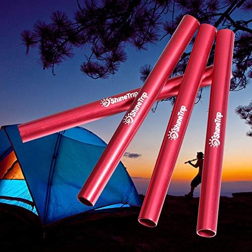 Tent Pole Repair Splint Tube Kit, 4Pcs Diameter 1.3cm Aluminium Alloy Spare Repair Tube