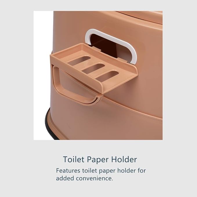 Outvita Portable Toilet, Outdoor Lightweight Porta Potty with Detachable Inner Bucket Removable Toilet Paper Holder for Camping Boat RV Hiking Living Room