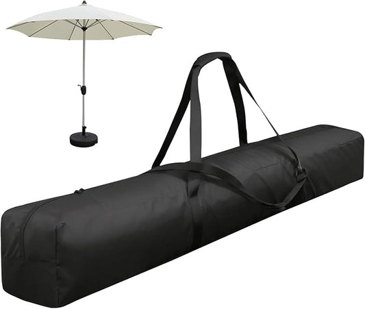 Patio Umbrella Storage Bag 600D upgraded Waterproof Outdoor Hammock Storage Bag Fits for Home Storage Carrying Traveling & More Patio Hammock and Steel Stand Storage Bag 67" Lx 7" Wx 7" H (black)