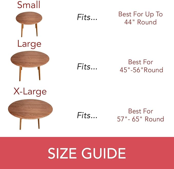 LAMINET ETWOD60-OAK Woodgrain Elastic Round Table Cover, Large Fits Up to 45"-56" Diameter, Large Fits Up to 45"-56" Diameter, Oak Wood