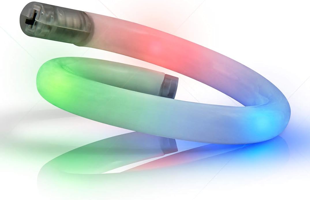 Flashing Light Up Wrap Around Tube Bracelet with Multicolor LEDs