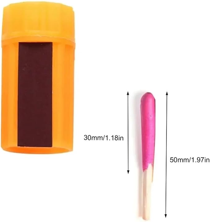 Waterproof Matches Survival Kit,Stormproof Matches with Case,20pcs Stormproof Fire Starter,20 pcs/Barrel Matches,Emergencys Fire Starter Matches for Hiking Camping Outdoor Surviva