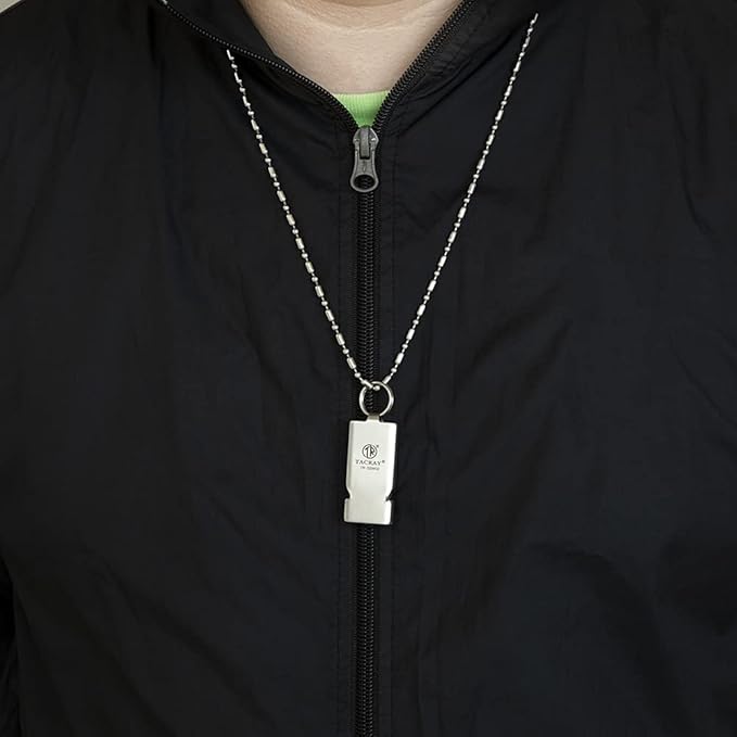 TACRAY Emergency Whistles Lifeguard Safety Whistle with Neck Chain and Keychain for Outdoor Camping Hiking