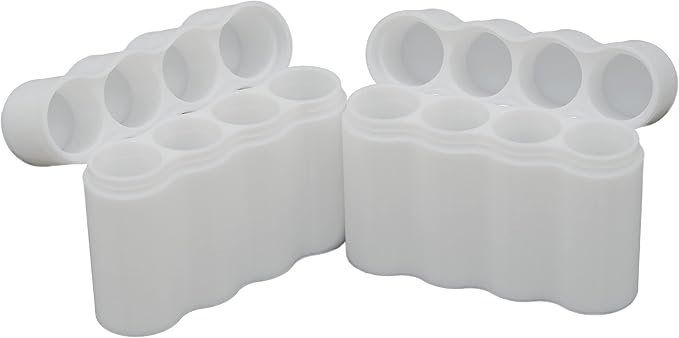 Slimline AA Battery Case, Soft Durable Material - Pack of 2 (Holds 4 Batteries)