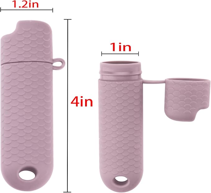 Waterproof Lighter Case Cover Holder for BIC Regular Lighters Sleeve Type J6 Outdoor Survival Multipurpose Seal Lighter Pouchfor Hiking and Camping (Light Purple, 2)