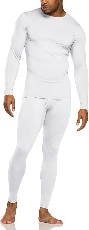 TSLA Men's Thermal Underwear Set, Microfiber Soft Fleece Lined Long Johns, Winter Warm Base Layer Top & Bottom