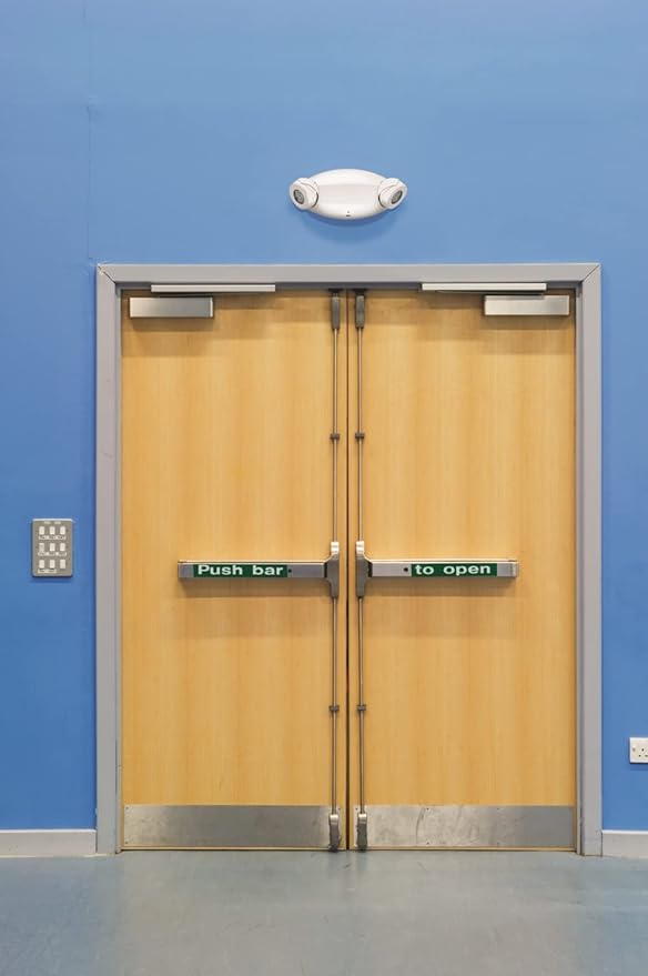 Lithonia Lighting Basics Low Profile Emergency Light, LED Emergency Lights for Business, Ceiling or Wall mount, White Thermoplastic, 120/277V Dual Voltage (EU2L M12)