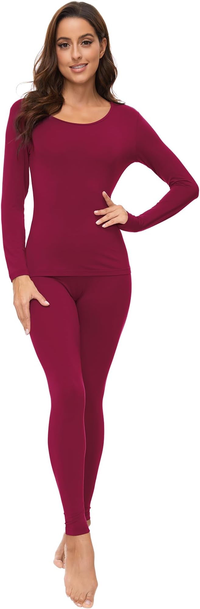 WiWi Soft Viscose from Bamboo Underwear for Women Thermal Long Johns Sets Super Warm Base Layer Top Pants Pajamas Set S-3X