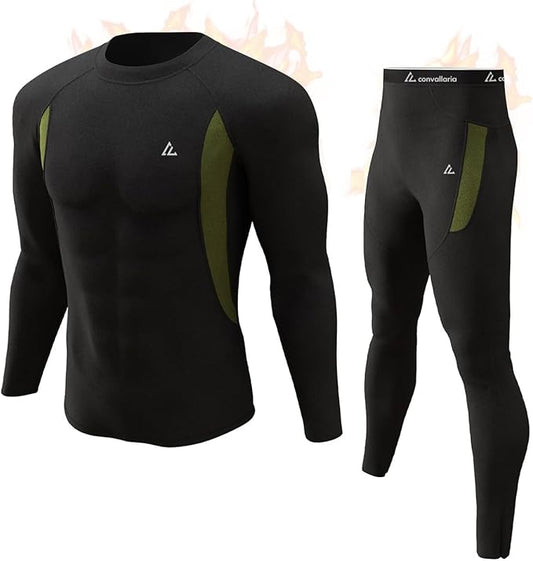 CL convallaria Thermal Underwear Long Johns Set Mens Winter Gift Hunting Gear Sport Base Layer Bottom Top
