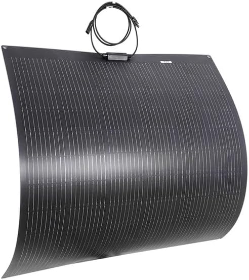 Flexible Solar Panel 200W 12V ETFE 9BB,44in x 35.6in Semi-Flexible Bendable Mono Solar Panel 200 Watt for RV Van Roof TopCamping Home Boat Marin