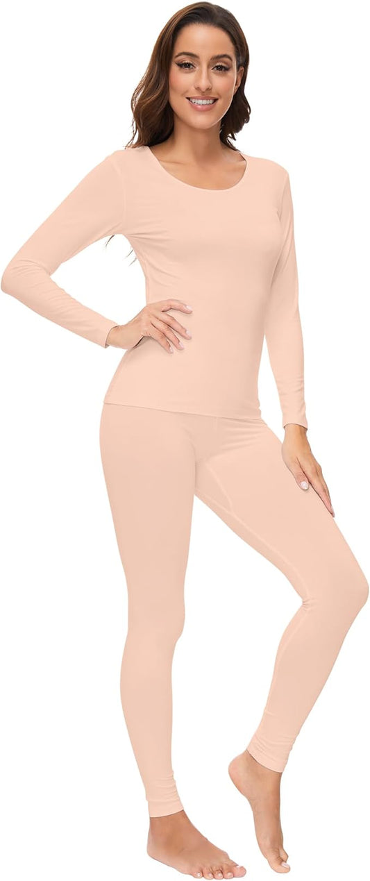 WiWi Soft Viscose from Bamboo Underwear for Women Thermal Long Johns Sets Super Warm Base Layer Top Pants Pajamas Set S-3X