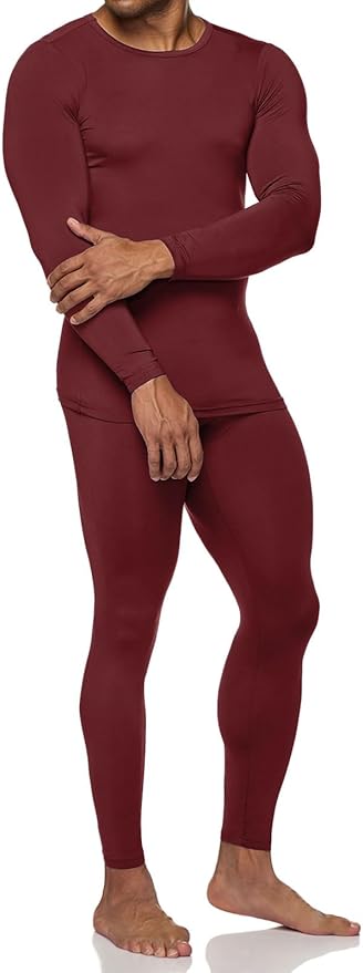 TSLA Men's Thermal Underwear Set, Microfiber Soft Fleece Lined Long Johns, Winter Warm Base Layer Top & Bottom