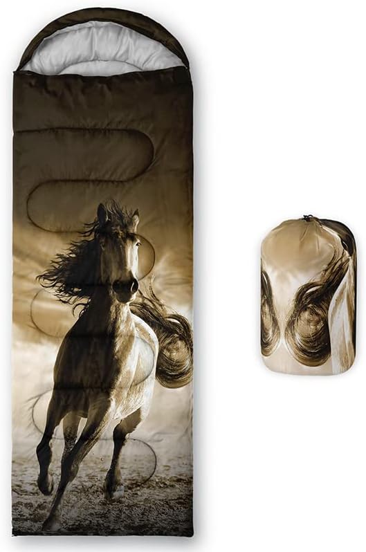 QOOMO Camping Sleeping Bags,3 Season Warm & Cool Weather,Lightweight,Waterproof Sleeping Bags for Adults & Kids,Traveling,and Outdoors,Camping Gear Equipment